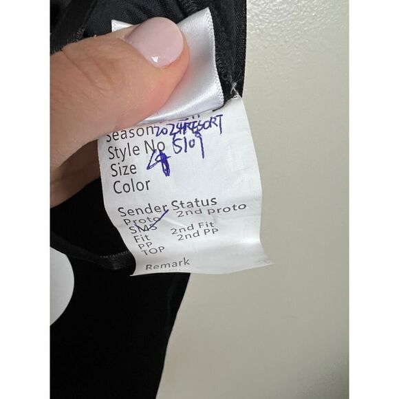 NWT STAUD Black Velvet Halter Jumpsuit Sz. 4 - Picture 8 of 9